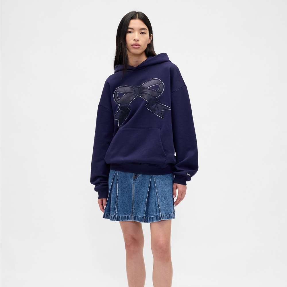 Sandy Liang x GAP Pleated denim mini skirt